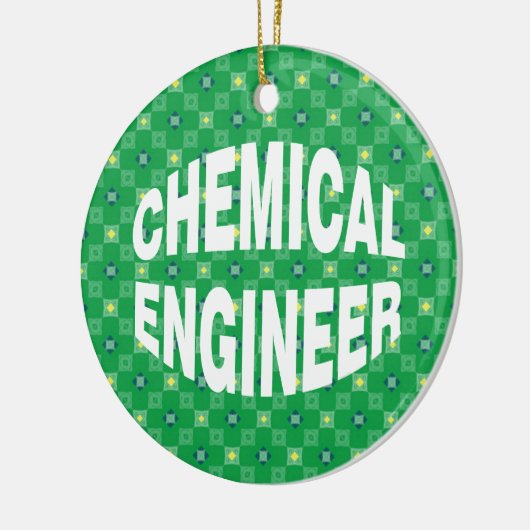 Bulging Chemical Engineer Keramisch Ornament (Links)