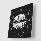 Bulging Chemical Engineer Vierkante Klok (Hoek)
