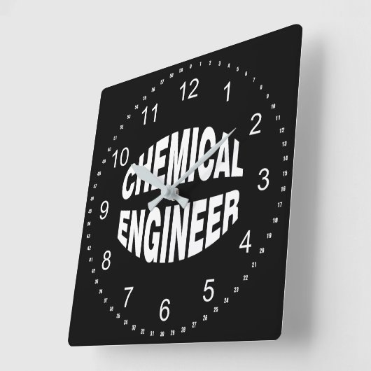 Bulging Chemical Engineer Vierkante Klok (Hoek)
