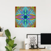 Bulging Mandala Poster (Thuiskantoor)