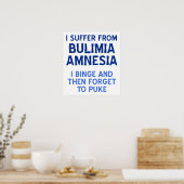 Bulimia Amnesie Grappige Poster (Keuken)