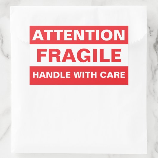 Bulk Attention Fragile Stickers (Handle with Care) (Tas)