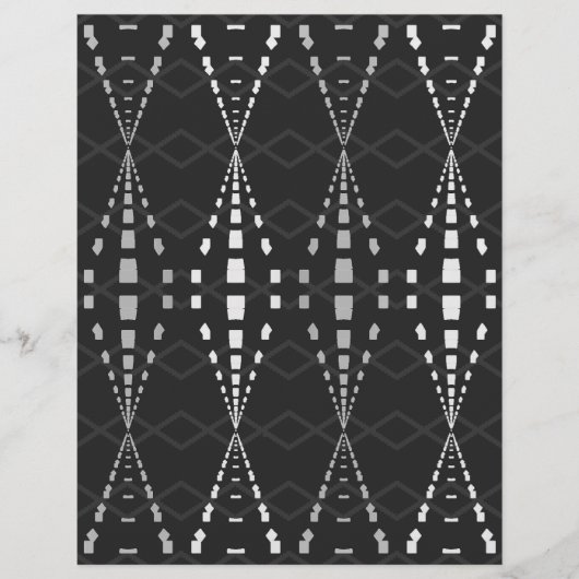 Bulk B&W Ley Lines Scrapbookpagina's Flyer (Voorkant)