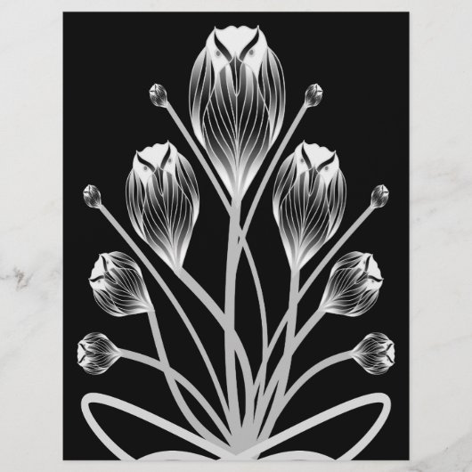 Bulk B&W Tulp Owlsprey H&S Schrapboek Pagina's Flyer (Voorkant)