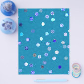 Bulk - Blue Twisty Polka Dot Spiral Scrap Paper Flyer (Enkel)