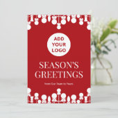 Bulk Business Holiday Kaart | Logo Upload (Staand voorkant)