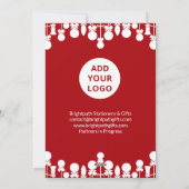 Bulk Business Holiday Kaart | Logo Upload (Achterkant)