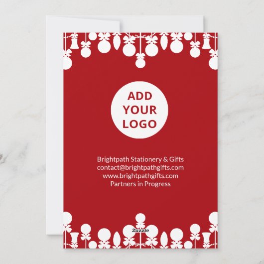 Bulk Business Holiday Kaart | Logo Upload (Achterkant)