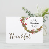 Bulk Dankbaar bladeren zakelijk logo thanksgiving Kaart (Staand voorkant)