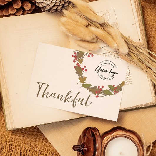 Bulk Dankbaar bladeren zakelijk logo thanksgiving Kaart