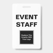 Bulk Event Personeels ID Tweezijdig Ontwerp Badge (Achterkant)