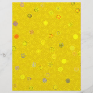 Bulk - Gele Draaiende Stippen Spiraal Scrap Papier Flyer