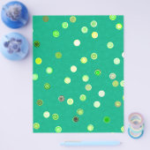 Bulk - Green Twisty Polka Dot Spiral Scrap Paper Flyer (Enkel)