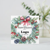 Bulk Happy Holidays Kaarten Voor Klanten (Staand voorkant)