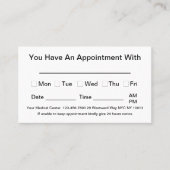 Bulk Kantoor Benoeming Herinneringen Visitekaartje Afsprakenkaartje (Voorkant)