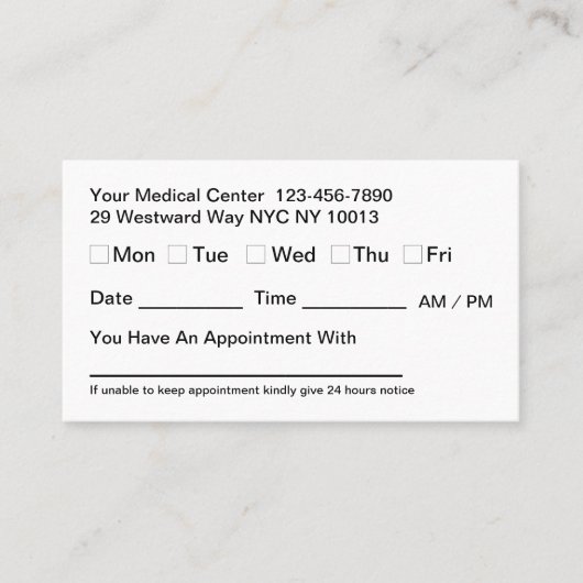 Bulk Kantoor Benoeming Herinneringen Zakelijke vis Afsprakenkaartje (Voorkant)