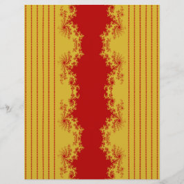 Bulk Kerst Fractal Goud en Rood Scrapbook Pagina Flyer
