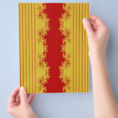 Bulk Kerst Fractal Goud en Rood Scrapbook Pagina Flyer (Hand)
