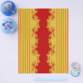 Bulk Kerst Fractal Goud en Rood Scrapbook Pagina Flyer (Enkel)