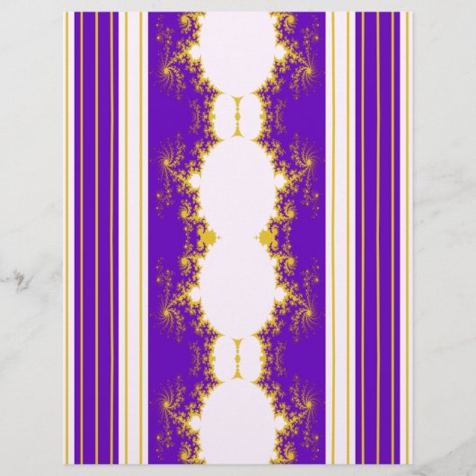 Bulk Kerst Fractal Paarse Scrapbook Papier Flyer (Voorkant)