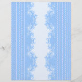 Bulk Kerst Fractal Pastel Blauwe Scrapbook Papier Flyer (Achterkant)