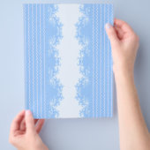 Bulk Kerst Fractal Pastel Blauwe Scrapbook Papier Flyer (Hand)
