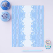 Bulk Kerst Fractal Pastel Blauwe Scrapbook Papier Flyer (Enkel)