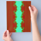 Bulk Kerst Fractal Rood en Groen Scrapbook Papier Flyer (Hand)