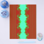 Bulk Kerst Fractal Rood en Groen Scrapbook Papier Flyer (Enkel)