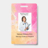 Bulk Kinderziekenhuis Personeel Foto ID Badges (Achterkant)