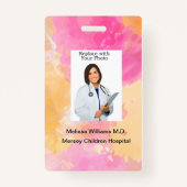 Bulk Kinderziekenhuis Personeel Foto ID-badges Badge (Voorkant)