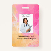 Bulk Kinderziekenhuis Personeel Foto ID-badges Badge (Achterkant)