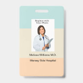 Bulk Medical Staff Basic Photo ID Badge (Achterkant)