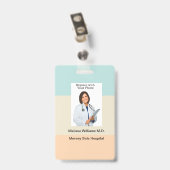Bulk Medical Staff Basic Photo ID Badge (Achterkant met clip)
