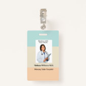 Bulk Medical Staff Basic Photo ID Badge (Achterkant met clip)