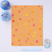 Bulk - Orange Twisty Polka Dot Spiral Scrap Paper Flyer (Enkel)