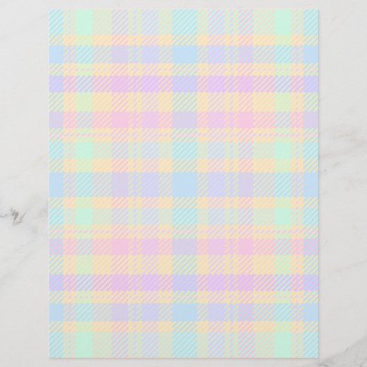 Bulk - Pasen Pastel Schotse geruite scrapbookpapie Flyer (Voorkant)