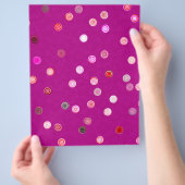 Bulk - Pink Twisty Polka Dot Spiral Scrap Paper Flyer (Hand)
