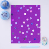 Bulk - Purple Twisty Polka Dot Spiral Scrap Paper Flyer (Enkel)