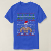 Bulk santa Bodybuilder Powerlifter Lifting Gym in T-shirt (Design voorkant)