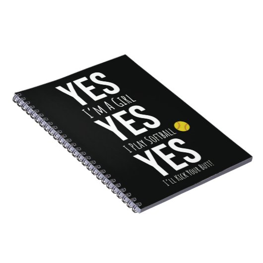 Bulk Softbal Cadeaus voor Sport Team Girls Spelers Notitieboek (Rechterzijde)