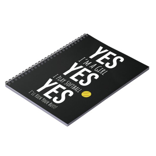 Bulk Softbal Cadeaus voor Sport Team Girls Spelers Notitieboek (Linkerzijde)