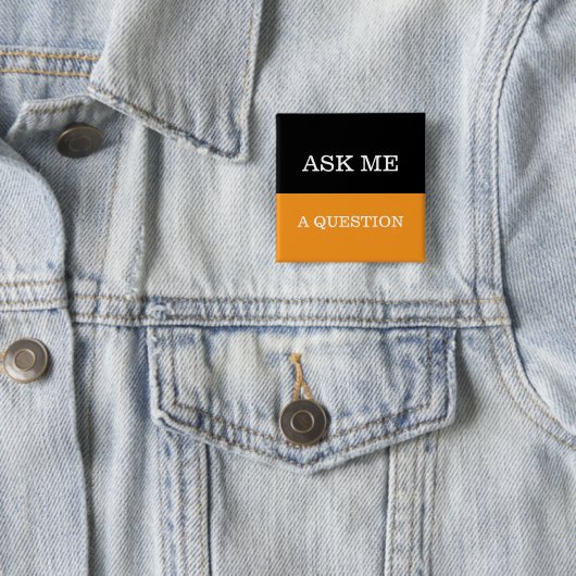 Bulk Stel mij een vraag Zakelijke Lapel Button Pin (In situ)