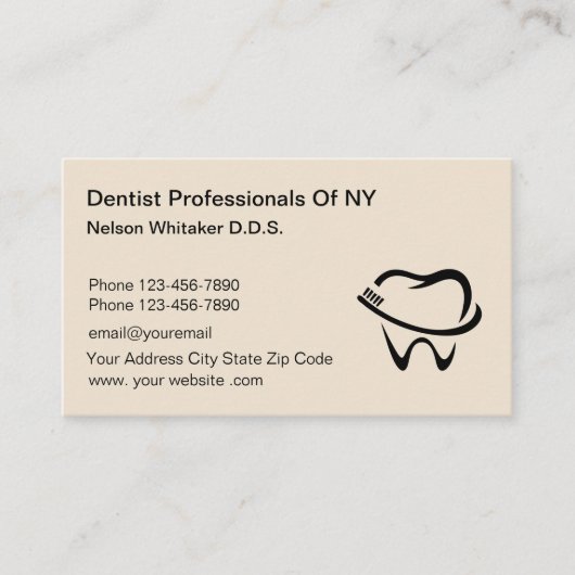 Bulk tandarts Afspraak Eenvoudige Visitekaartjes (Voorkant)