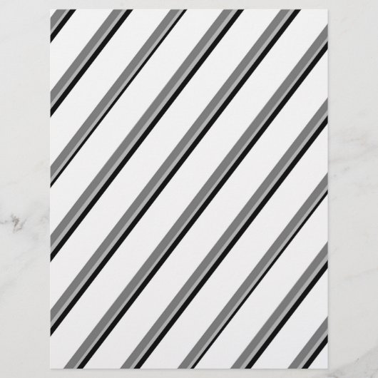 Bulk W&B Diagonale Strepen Scrapbook Pagina's Flyer (Voorkant)