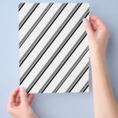 Bulk W&B Diagonale Strepen Scrapbook Pagina's Flyer (Hand)