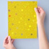 Bulk - Yellow Twisty Polka Dot Spiral Scrap Paper Flyer (Hand)