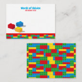 Bulkblok bouwt en speelt kleurrijke verjaardag notitiekaartje (Voorkant / Achterkant)