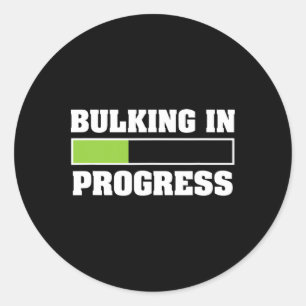 Bulken in uitvoering Funny gewichtheffen bodybuild Ronde Sticker