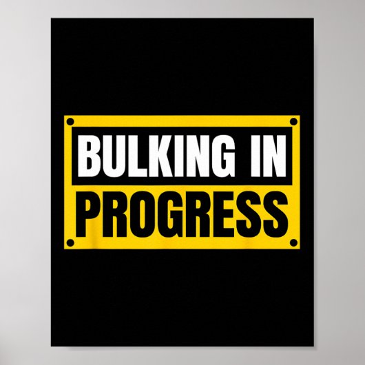Bulken in Uitvoering Grappig Gewichtheffen Bodybui Poster (Voorkant)